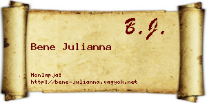Bene Julianna névjegykártya